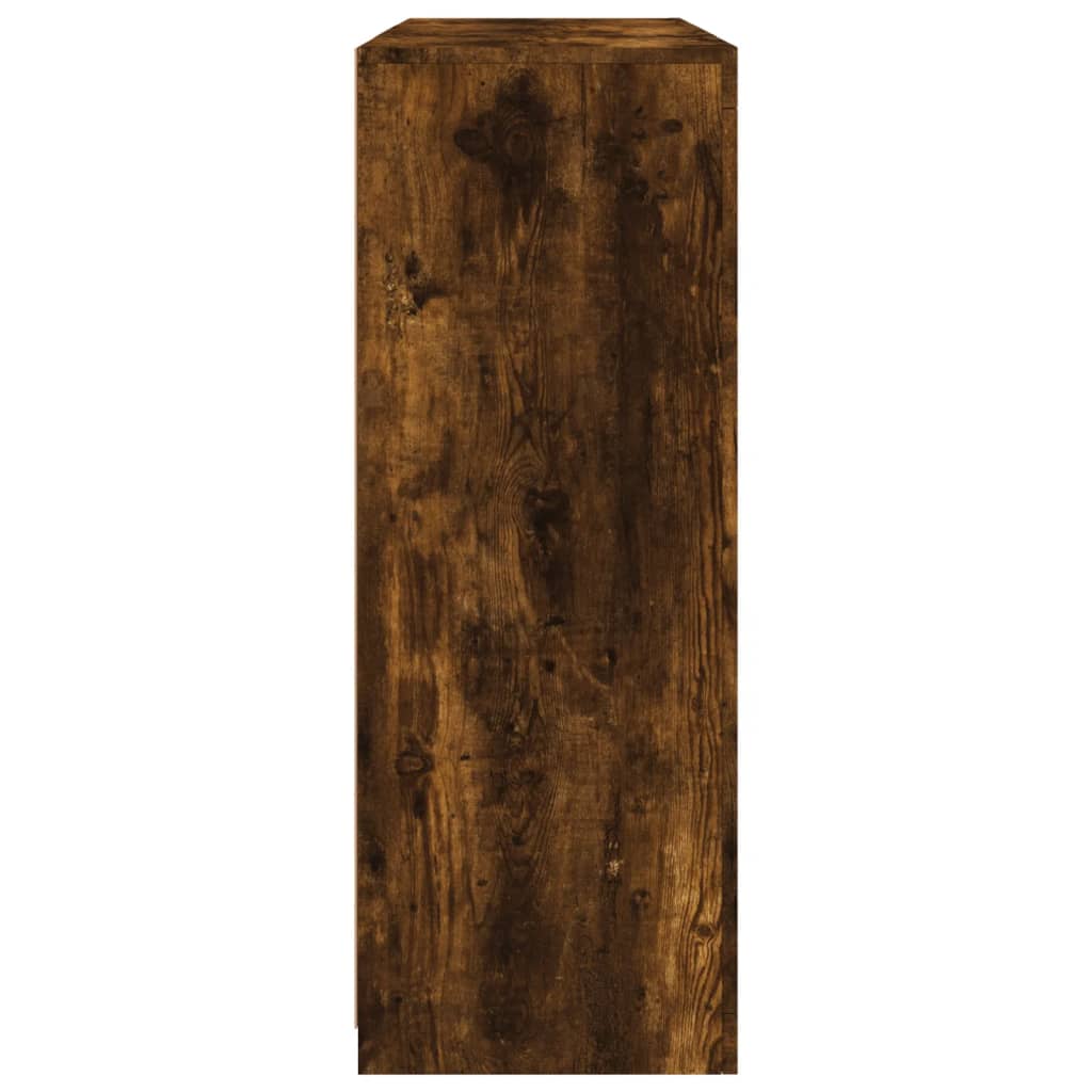 Sideboards with LED Lights 3 pcs Smoked Oak Engineered Wood